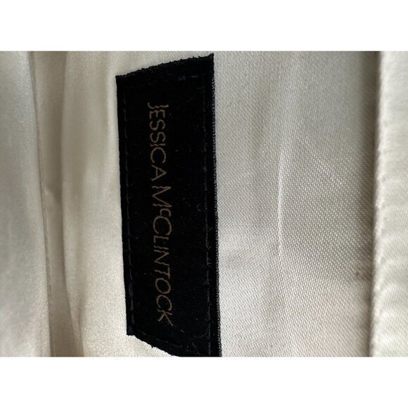 Jessica McClintock Clutch Purse Shoulder Bag Silver Mesh Chain Strap Formal Prom - Picture 5 of 7